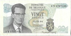 20 frank francs 1964 Emiel Kestens Belgium 3.