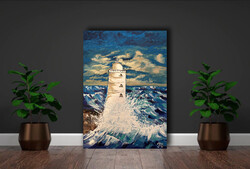 JMModernAbstract: LIGHTHOUSE 50X70 cm-es modern kortárs festmény