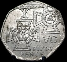 Egyesült Királyság 50 penny, 2006 150 Éves a Viktória Kereszt C03C2V