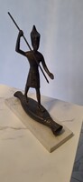 Egyiptomi bronz fáreó szobor