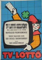 Eredeti, 1976-os TV Lottó plakát