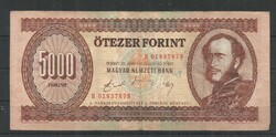 1990.- 5000 forint - H sorozat - használt