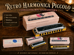 Retro Harmonica Piccolo Czechoslovak Mini Mouth Harmonica in Original Box