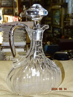 THICK CUT AND HAMMERED GLASS LIQUOR PITCHER