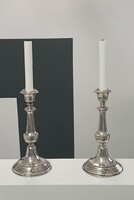 Silver Candle Holder Pair