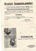 Levelezőlap, CHINOIN reklám. ÚJPEST.