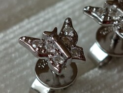 Moissanit pillangó fülbevaló – 925 sterling ezüst