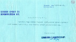 Letter: Szegedi Gyógy-és Ásványvízüzem Kft.