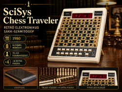 SciSys Chess Traveler 1980 retro electronic chess computer, complete set