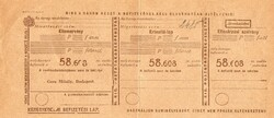 Régi csekk reklámmal: Gera Mihály Budapest.