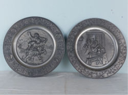 Tin plate tray, tank and pub 2pcs