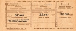 Régi csekk reklámmal: Madarász Elemér Budapest.