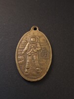 Apollo-11 holdra szállás emlék plakett, medál 1969