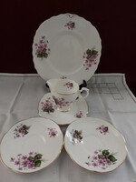 Angol Adderley porcelán tejkiöntő és süteményes szett!
