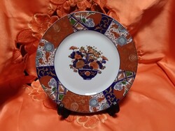 Limoges  Raynaud,  francia, Imari  mintás  porcelán  dísztányér