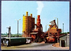 M3 autópálya  'Marini' aszfaltkeverőtelepe -  retro  képeslap    Betonútépítő vállalat