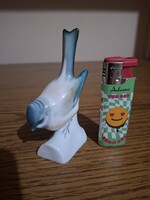Zsolnay porcelán cinke, cinege, madár. Jelzett