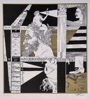 Szász Endre - Circus Minimus 35,5 x 34 cm színes szita, papír