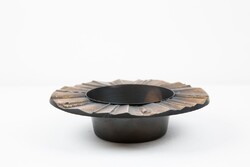 Percz János: Naptálka, jelzett bronz kínáló tál - 53799