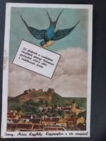 Sümeg Mária-kegyhely Kegytemplom Sümegi vár fecske vallásos üdvözlőlap Magyarország 260826