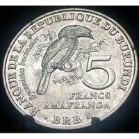 Burundi 5 frank, 2014 Madarak - Trombitás szarvascsőrű (Bycanistes bucinator) E16C4V