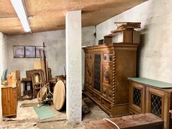 Antik neobarokk/Neo- reneszánsz szekrények, 1 db nagy szekrény + 2 db kisebb szekrény
