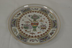 Ritka Vintage Kínai Porcelán Dísztál – Famille Verte Stílusú Falitányér-A379