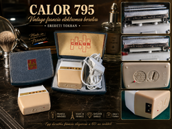Calor 795 vintage francia elektromos borotva eredeti tokban – 1960, hibás