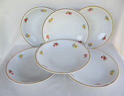 6 db együtt Zsolnay porcelán leveses tányér