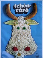 Eredeti, 1977-es Tóth József Tehéntúró plakát