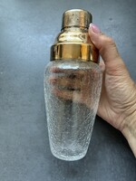 Régi repesztett kristályüveg koktél készítő mixer, shaker