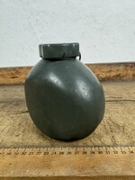 -AX818- katonai alumínium kulacs zöld fém csavaros kupak rögzítő karabiner alu