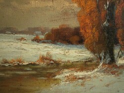 (K) Zeller Mihály (1859-1915) : Téli patakpart