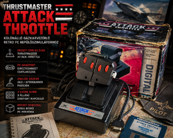 ThrustMaster Attack Throttle 003-0002-ATK retró PC repülőszimulátor gázkar, dobozos