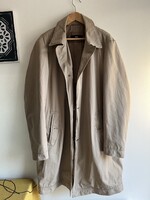Hugo Boss Férfi Bézs Trench Coat Hosszú Kabát XL (56)