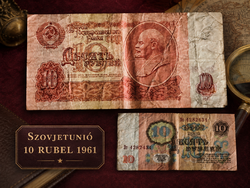 Szovjetunió 10 rubel 1961 – Lenin, Зт sorozat, P#233a – eredeti bankjegy