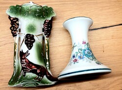 EXTRA:ELISABETH ARDEN gyertyatartó és Jugendstil ibolyaváza együtt