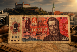 1987-es csehszlovák 50 korona bankjegy – Ľudovít Štúr, P-96a, F56