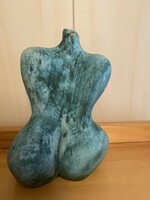 Csekovszky Árpád (Csekó) - Rare, Signed ceramic female torso / Idol (1970s/80s)