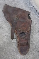 Vintage military leather pistol holster.