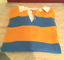 Zara Man kötött csíkos férfi póló pólóing / rugby polo - M-es méret