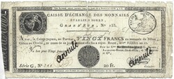 20 frank francs 1801 Franciaország Rouen eredeti állapot