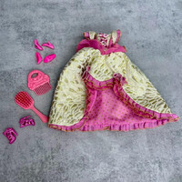 Lalaloopsy Barbie baba arany-rózsaszín ruha kiegészítőkkel szett
