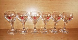 Unicum talpas üveg pohár - 6 db egyben - 12,3 cm magas