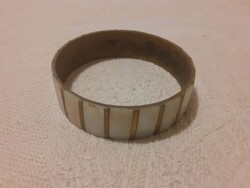 Copper/Brass Bracelet Decorated with Pearls