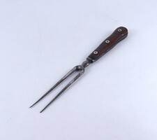Large Antique Carbon Steel Meat Fork, 26.5 cm