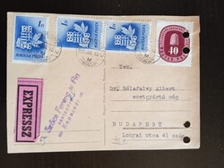 D210667 Kaposvár 1948 – expressz üzleti levelezőlap Dr. Bélafalvy Albert ecetgyártó cégnek, Budapest