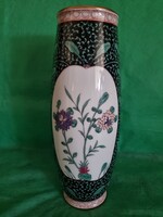 ANTIQUE Herendi (Óherendi) Siang Noir vase - Fischer Mór 1870s