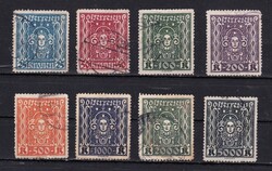 1922 Ausztria Art Deco Női Fej Pecsételt Bélyegsor