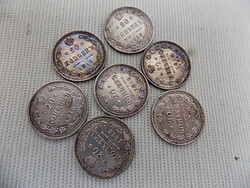 7 db. orosz 20 kopejka 1914 ,1915, 1916-os évek, extra állapot.